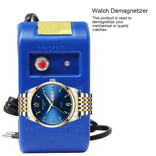 Efficient Watch Demagnetizer: Electrical Tool for Demagnetizing Mechanical/Quartz Watches - Time Correction Repair Tool with EU Plug