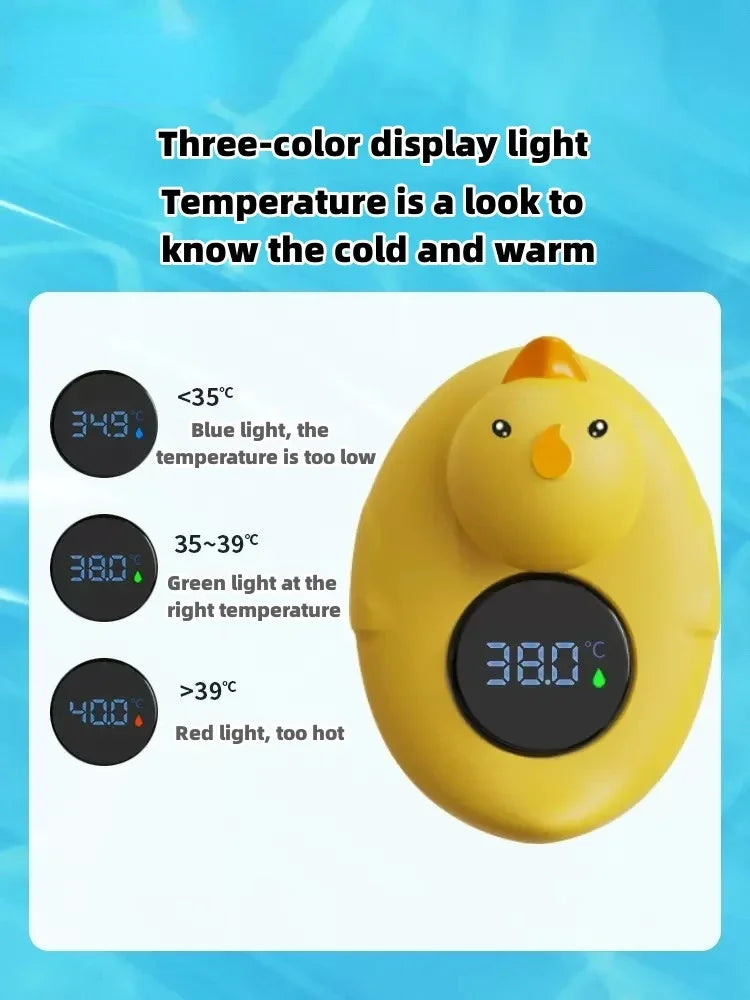 Little Yellow Duck Baby Bathtub Shower Water Thermometer | Safe Temperature Sensor | Floating Waterproof Baby Thermometer