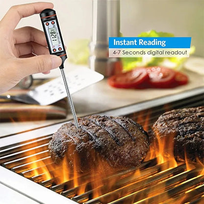 Electronic Food Thermometer Probe - Kitchen Cooking Temperature Measurement Pen for Baking