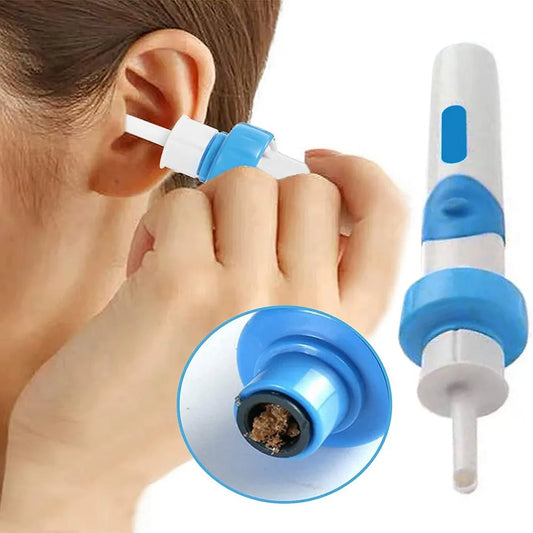 Cordless Electric Ear Cleaner Set - Painless Vibration Ear Spoon Tool for Safe Ear Wax Removal in Adults & Children