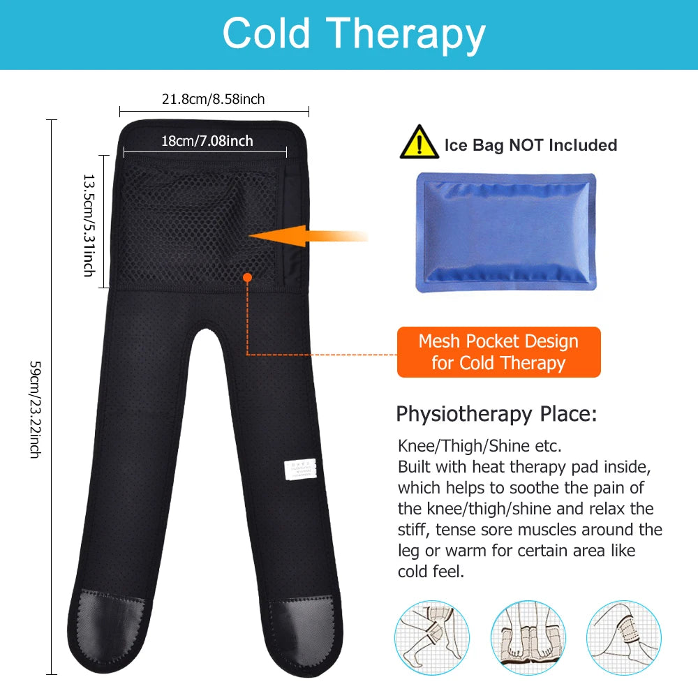 Electric Knee Heating Pad USB - Thermal Therapy Heated Knee Brace Support for Arthritis Joint Pain Relief and Warmth - Perfect for Old, Cold Legs