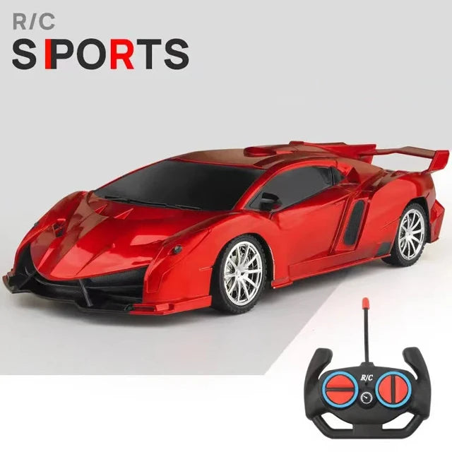 1/18 Scale RC Sports Car with LED Light - 2.4G Radio Remote Control, High-Speed Drifting Vehicle, Racing Toy for Boys and Girls