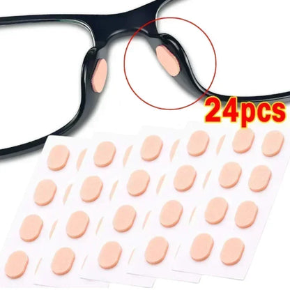 Self-Adhesive Eye Glasses Nose Pads - EVA Foam Anti-Slip Durable Reusable Soft Oval Shape, Glass Eyeglasses Accessories Kit