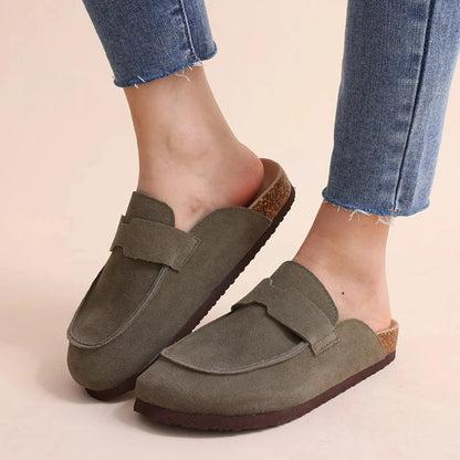 Crestar Women's Clogs Slippers - Classic Fashion Cork Suede Mules | Anti-Slip Outdoor Shoes with Arch Support