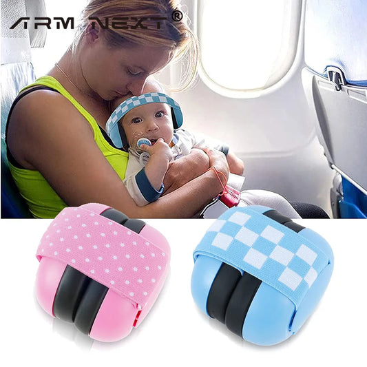 Infant Noise-Cancelling Ear Muffs - Soft Padded Baby Ear Protection Headphones with Adjustable Elastic Headband