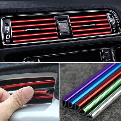 10Pcs 20cm Car Air Conditioner Outlet Decorative U Shape Moulding Trim Strips - Car Styling Door Edge Corner Protector