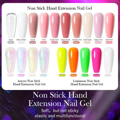 Born Pretty Aurora 15ml Non-Stick Nail Extension Gel - UV LED Soak Off Acrylic Gel for Nail Building and Manicure