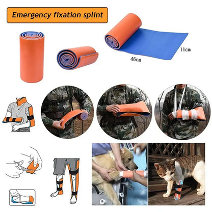 CARBOU Universal Aluminum Splint Roll: First Aid Medical Survival Polymer for Bone Fixture - Emergency Kit for Outdoor Travel