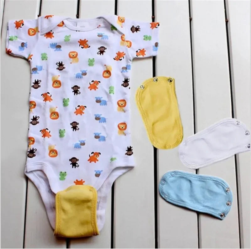 Versatile Baby Romper Partner Bodysuit - Lengthen Extend Film for Easy Diaper Changes - Available in 5 Colors for Boys and Girls