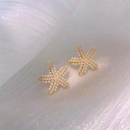 New Starfish Earrings for Women – Temperament Design, Exquisite and Comfortable for Sleeping, Perfect Party Gifts and Fashion Jewelry