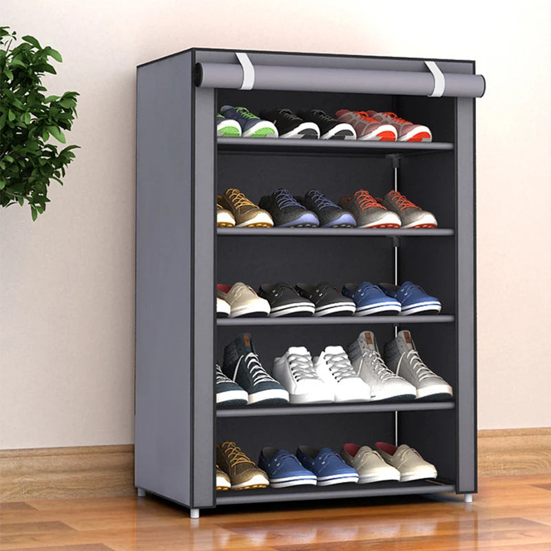 Multi-Layer Dustproof Shoe Rack - Combination Storage Cabinet for School, Dormitory, and Simple Organization