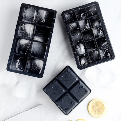 4/6/8/15 Grid Big Ice Tray Mold | Giant Jumbo Large Food Grade Silicone Ice Cube Square Tray Mold | DIY Ice Maker Ice Cube Tray