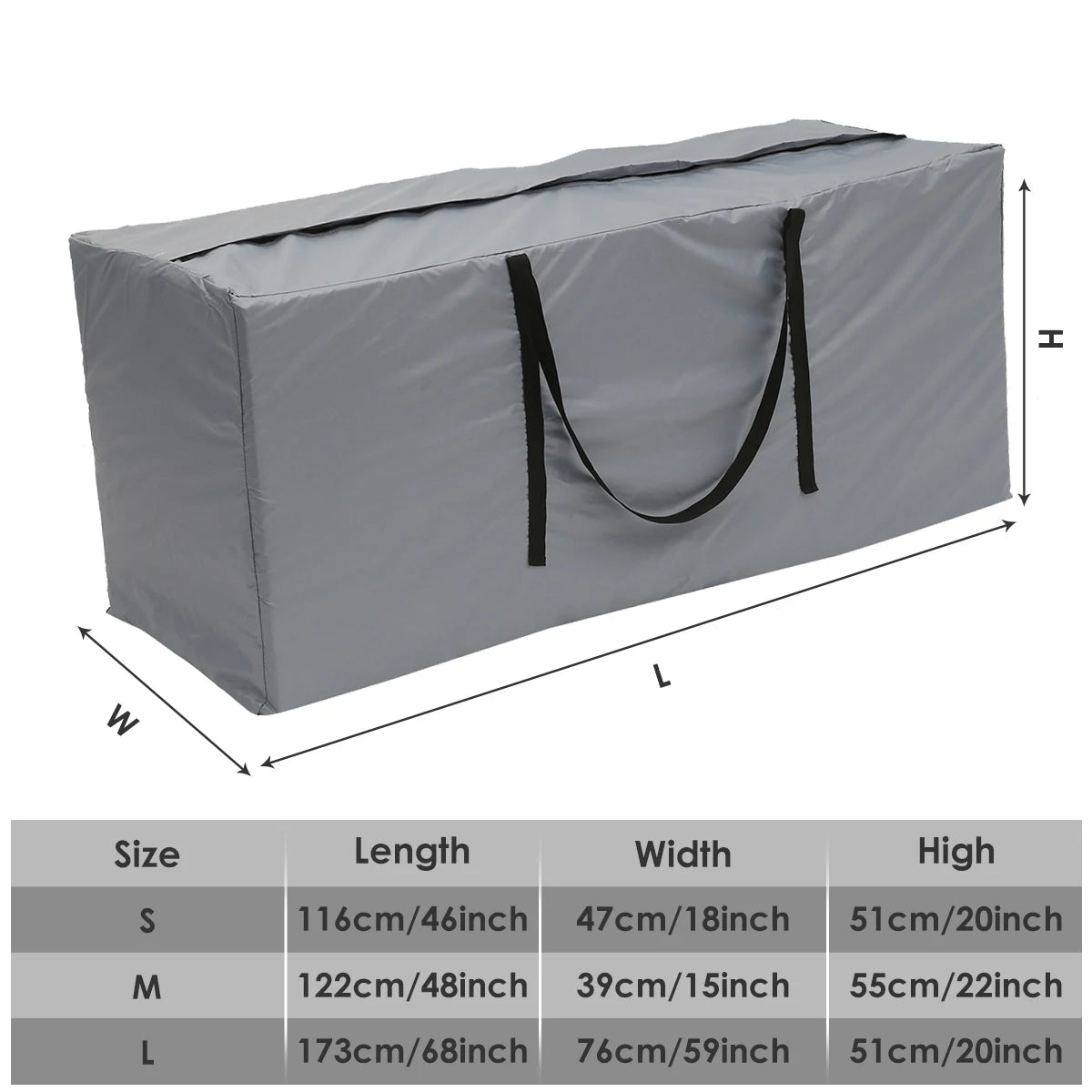 Large Capacity Cushion Storage Bag - Waterproof, Dustproof Furniture Protector for Outdoor Garden and Christmas Tree Organizer