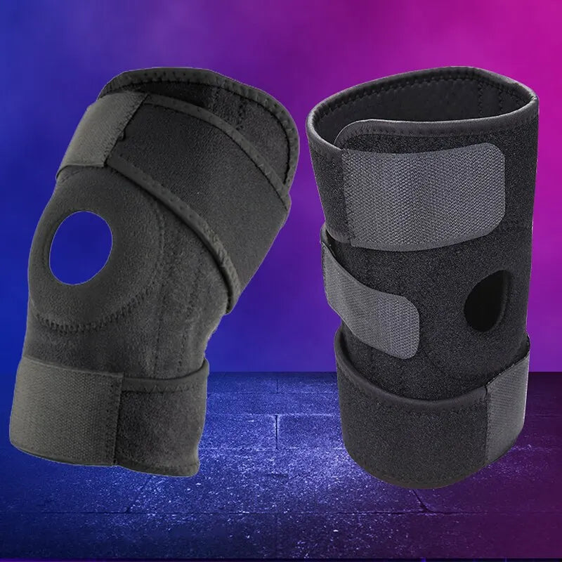 Breathable Adjustable Knee Brace with Side Stabilizers - Ideal Support for Sport Training and Knee Pain Relief