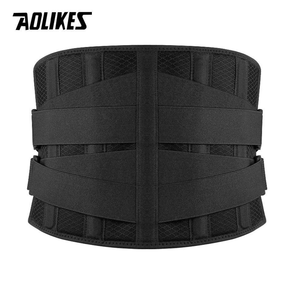 AOLIKES Lower Back Brace: Anti-Skid Orthopedic Lumbar Support Belt for Gym Pain Relief - Breathable Waist Support with 6 Stays