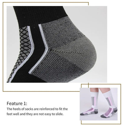 Winter Warm Ski Socks - Thickened Hiking Stockings for Men, Women and Kids - Anti-Cold High Sports Outdoor Gear