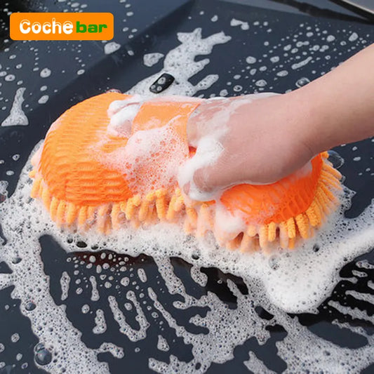 Microfiber Car Wash Sponge - Cleaning, Detailing Brushes, Towel, Gloves - Auto Care Accessories