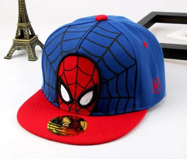 Anime Spiderman Cartoon Baseball Cap for Kids - Adjustable Snapback Hip Hop Hat for Toddlers and Children, Perfect for Spring and Summer