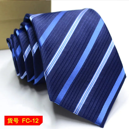 Men's Ties in 67 Styles - Solid, Stripe, and Floral Jacquard Neckties, 7-8cm Wide - Perfect for Daily Wear, Weddings and Gifts