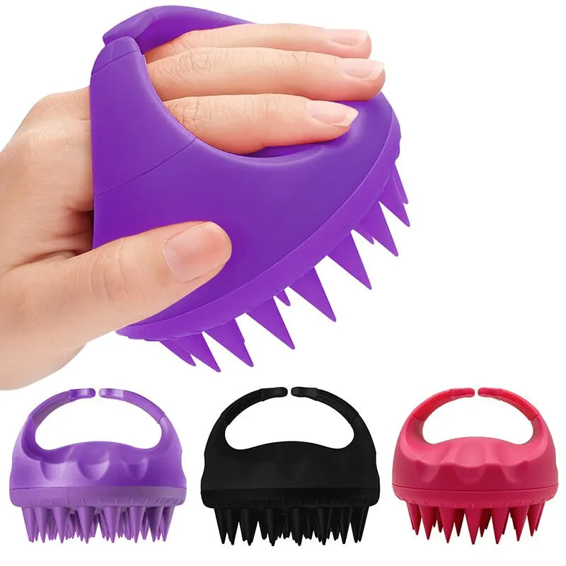 Handle Hair Washing Brush: Scalp Scrubber Shampoo Massager & Exfoliator Comb - Cleanse and Revitalize with Scalp Scrubber Tools