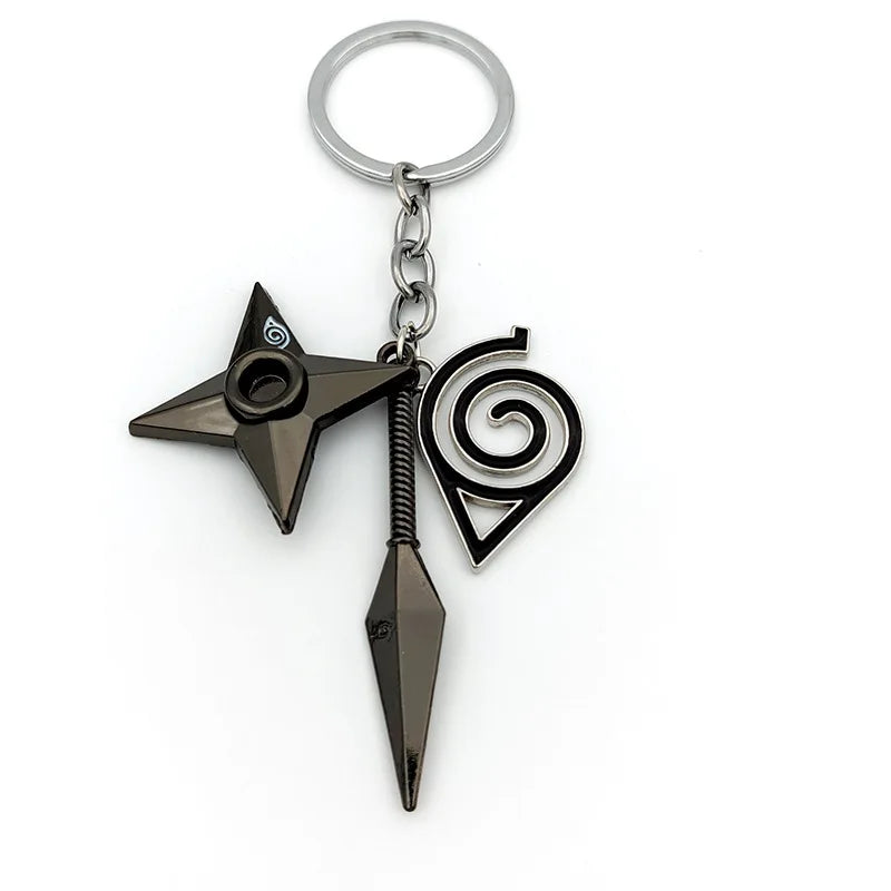 Naruto Anime Keychain - Ninja Kunai, Shuriken & Red Cloud Accessories for Car, Backpack - Perfect Gift for Fans