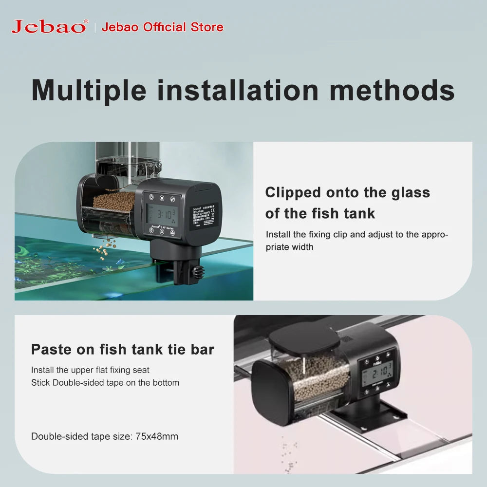 Jebao Jecod Aquarium Fish Tank Feeder: Intelligent Automatic Digital Timing Feeder with Wifi Wireless Remote Control for Fish Feeding