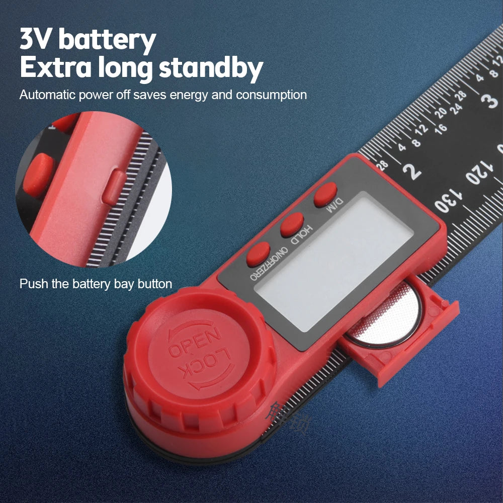 Digital Angle Ruler Inclinometer: Electronic Scale Goniometer Protractor Angle Detector - Measuring Tool (200/300mm)