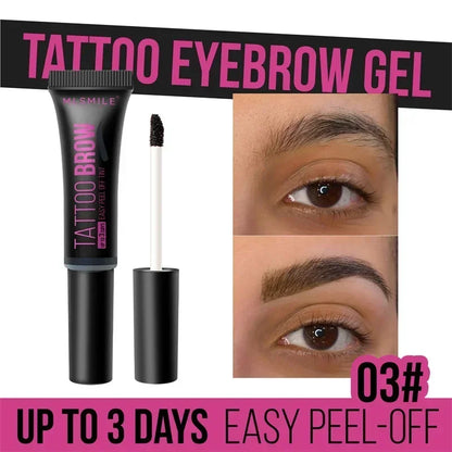 New Tearing Eyebrow Gel – Semi-Permanent Waterproof Tattoo Tint, Long-Lasting, Sweatproof, Peel-Off Dye Cream for Eyebrows. Cosmetics