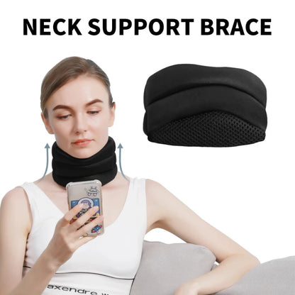 Adjustable Cervical Brace - Soft Foam Neck Support Collar for Cervical Pain Relief - Ideal for Airplane Travel, Naps, and Overall Health