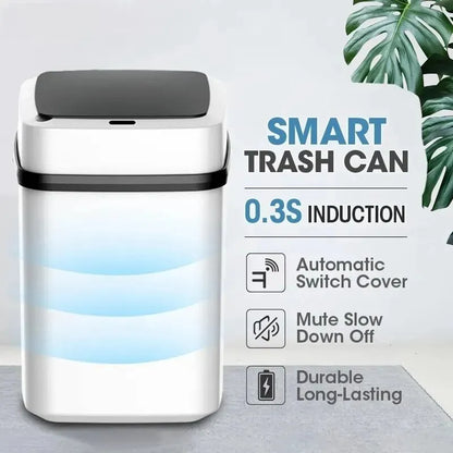 13L Smart Kitchen and Bathroom Touchless Trash Can - Innovative Garbage Bin for Your Home