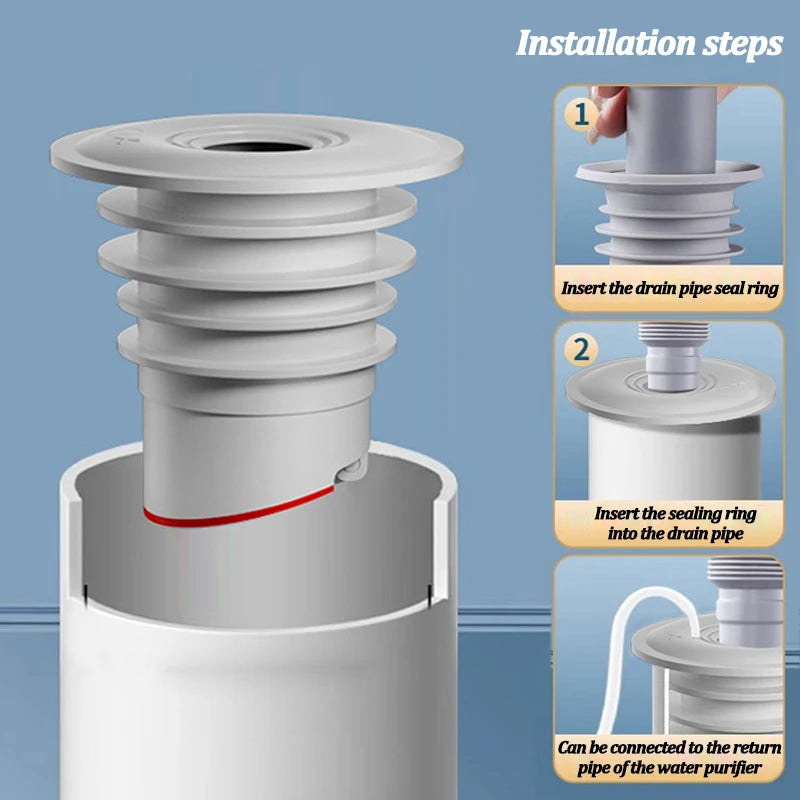 Silicone Bathroom Sewer Seal Ring - Anti-Odor Sink Pipe Plug and Leak Stopper for Kitchen, Washing Machine, and Floor Drains