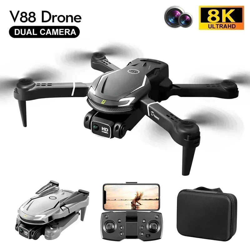 Mini V88 Drone – 8K HD Aerial Photography, 5G GPS, Remote Control, Dual Camera Quadcopter UAV