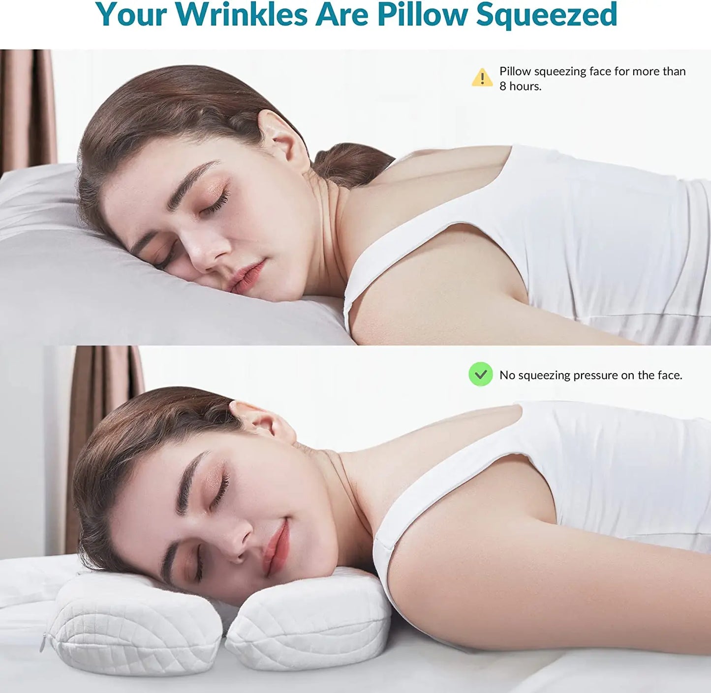 Memory Foam Anti-Wrinkle Beauty Pillow – Face Relaxation and Wrinkle Prevention for Anti-Aging