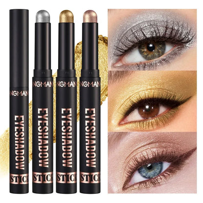 Waterproof Pearlescent Eyeshadow Pencil: 8 Colors of Glitter and Shimmer Highlighter for Eye Makeup