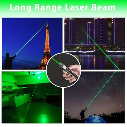 USB Rechargeable Green Laser Light: Ideal for Outdoor Hunting, Hiking, Camping - Long-Distance Laser Beam Flashlight