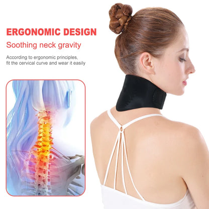 Self-Heating Tourmaline Neck Collar – Magnetic Therapy Support Belt for Cervical Spine Pain Relief, Neck Massager, Health Care