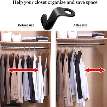 5-30PCS Wardrobe Hanger Hooks Organizer - Multifunctional Plastic Cascading Coat Hooks for Space-Saving Bedroom Storage