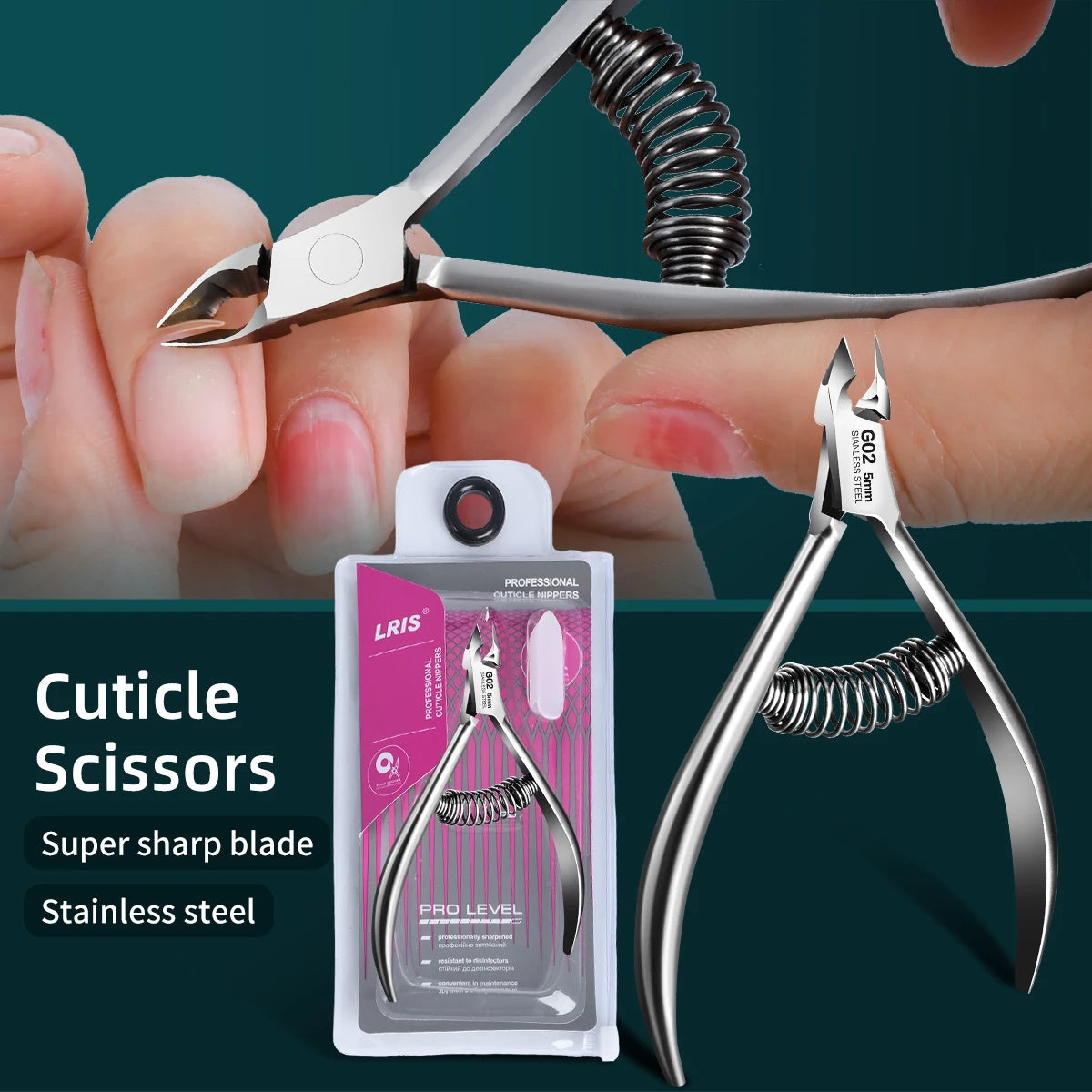 Stainless Steel Cuticle Clippers - Nail Care and Pedicure Tools for Precision Cuticle Removal