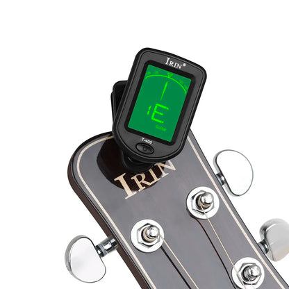 IRIN T-400 Digital Clip-On Guitar Tuner - Universal Tone Tuner for Electric, Ukulele, Bass, Violin - 360Degree Rotatable & Sensitive