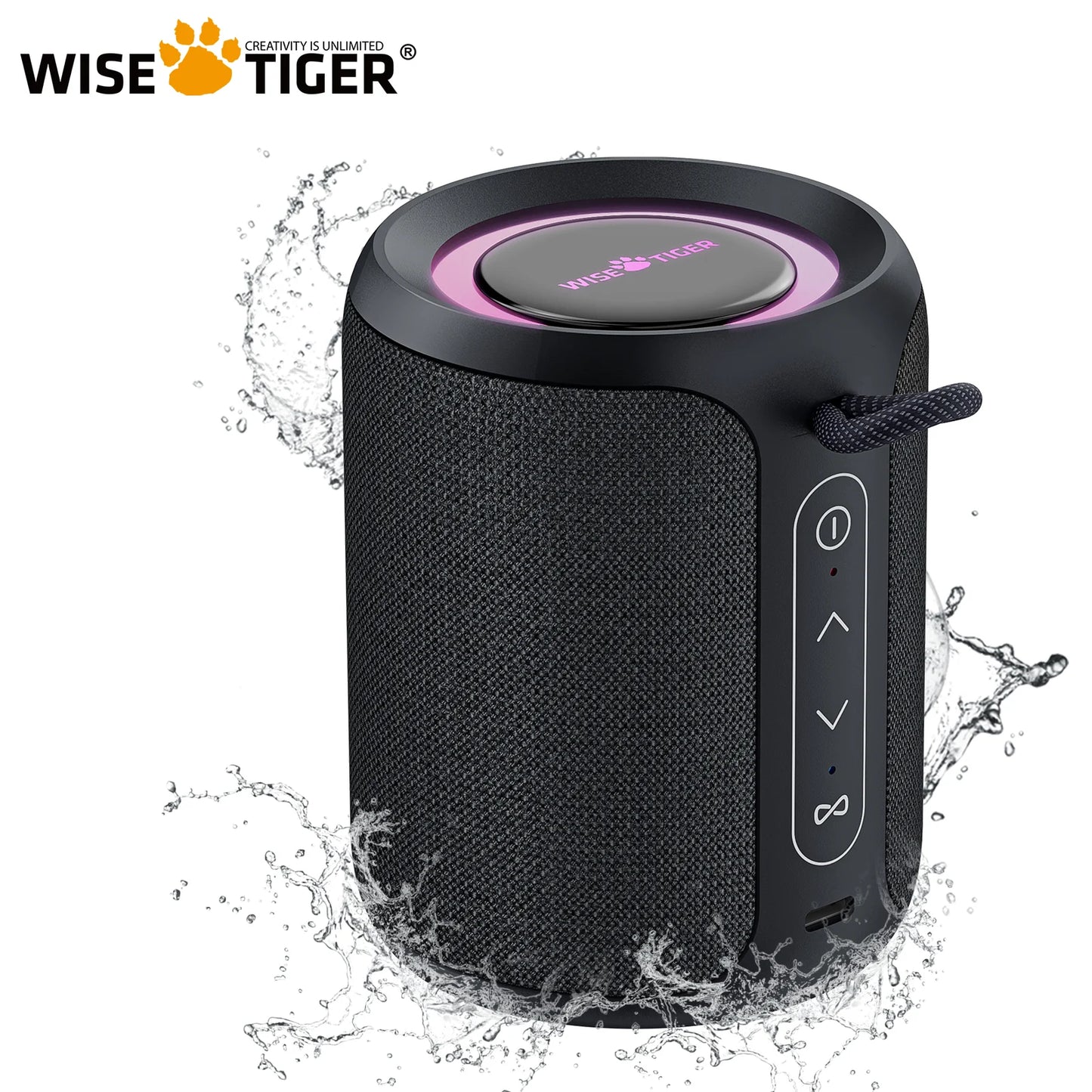 WISETIGER P1S 15W Mini Portable Sound Box - IPX7 Waterproof Outdoor Speaker with Bass Boost, TWS Dual Pairing, and BT5.3 Wireless Connectivity