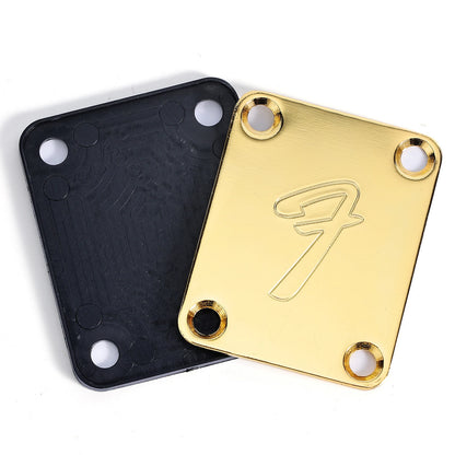 Vintage-style Electric Guitar Neck Plates - Protector with Screws, Fits Most Guitars and Basses