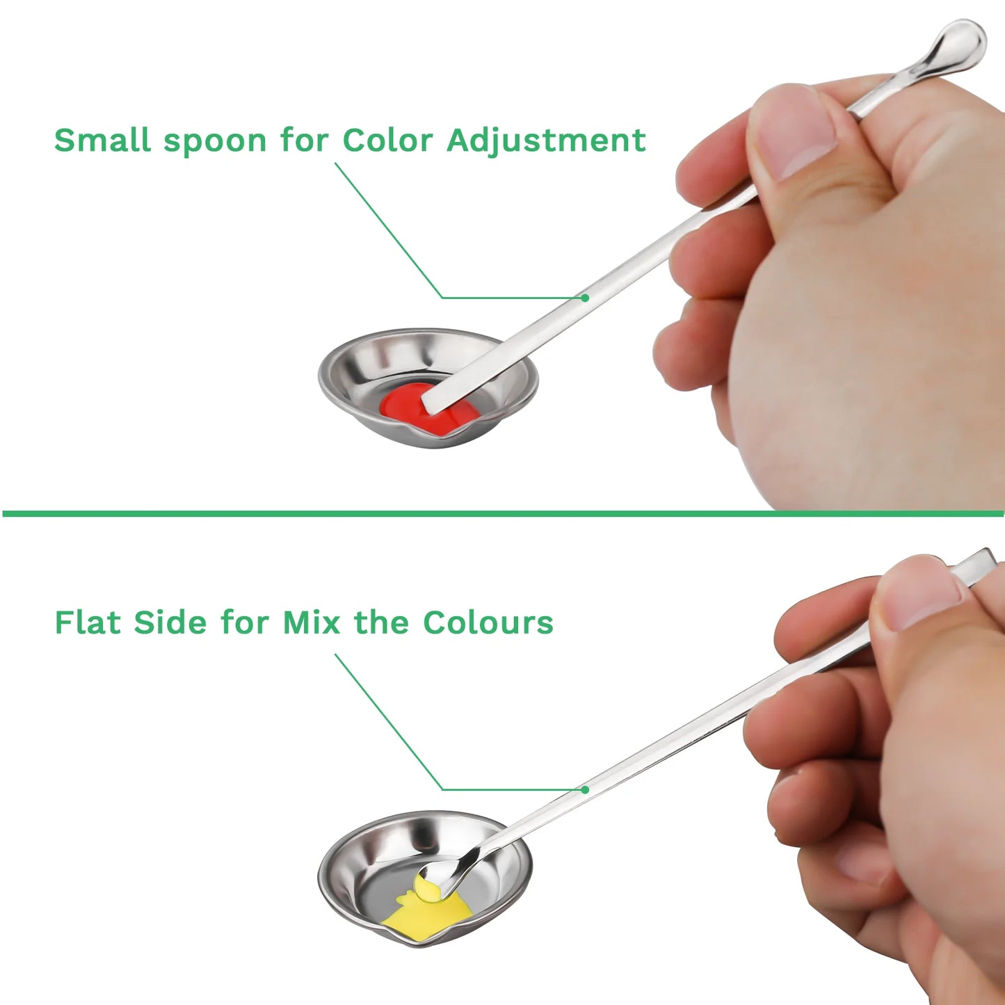 Paint Tray Set with Stirrers & Pipette Eyedroppers - 12pcs for Airbrush Painting and DIY Crafts