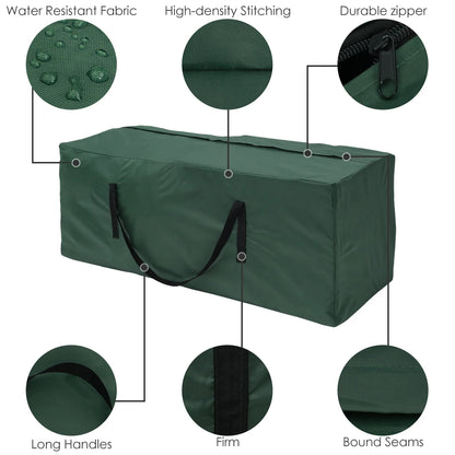 Large Capacity Cushion Storage Bag - Waterproof, Dustproof Furniture Protector for Outdoor Garden and Christmas Tree Organizer