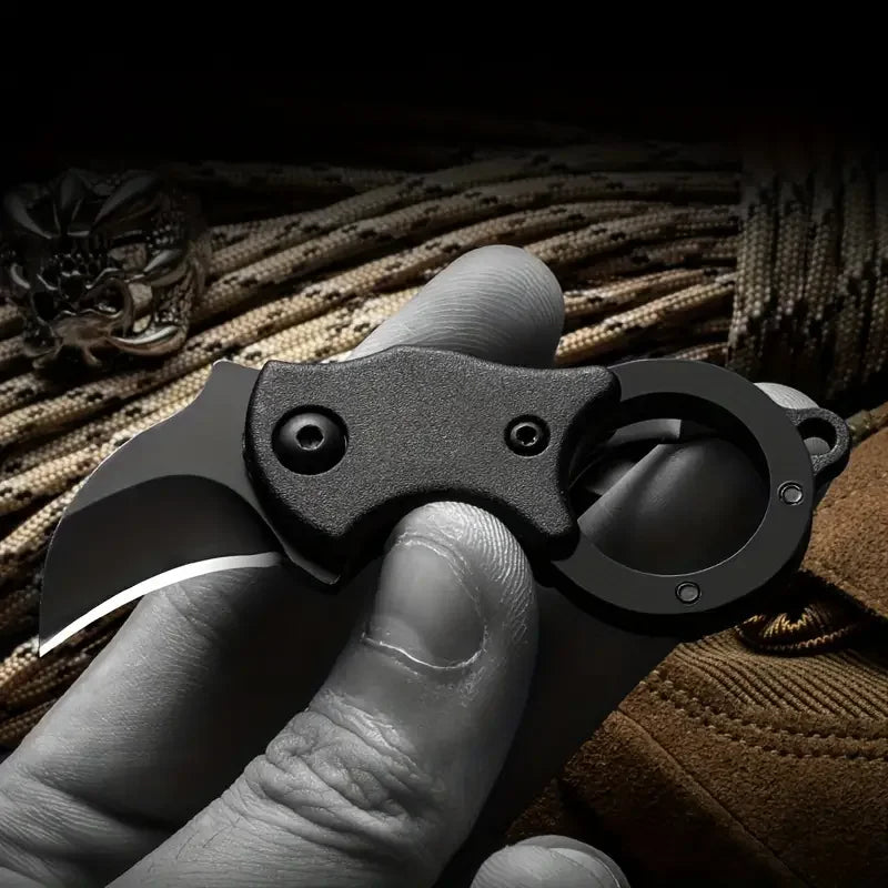 NEW Stainless Steel Keychain Knife | Mini Portable Peeler with Fixed Blade | Multi-EDC Tool for Camping | Includes Chain