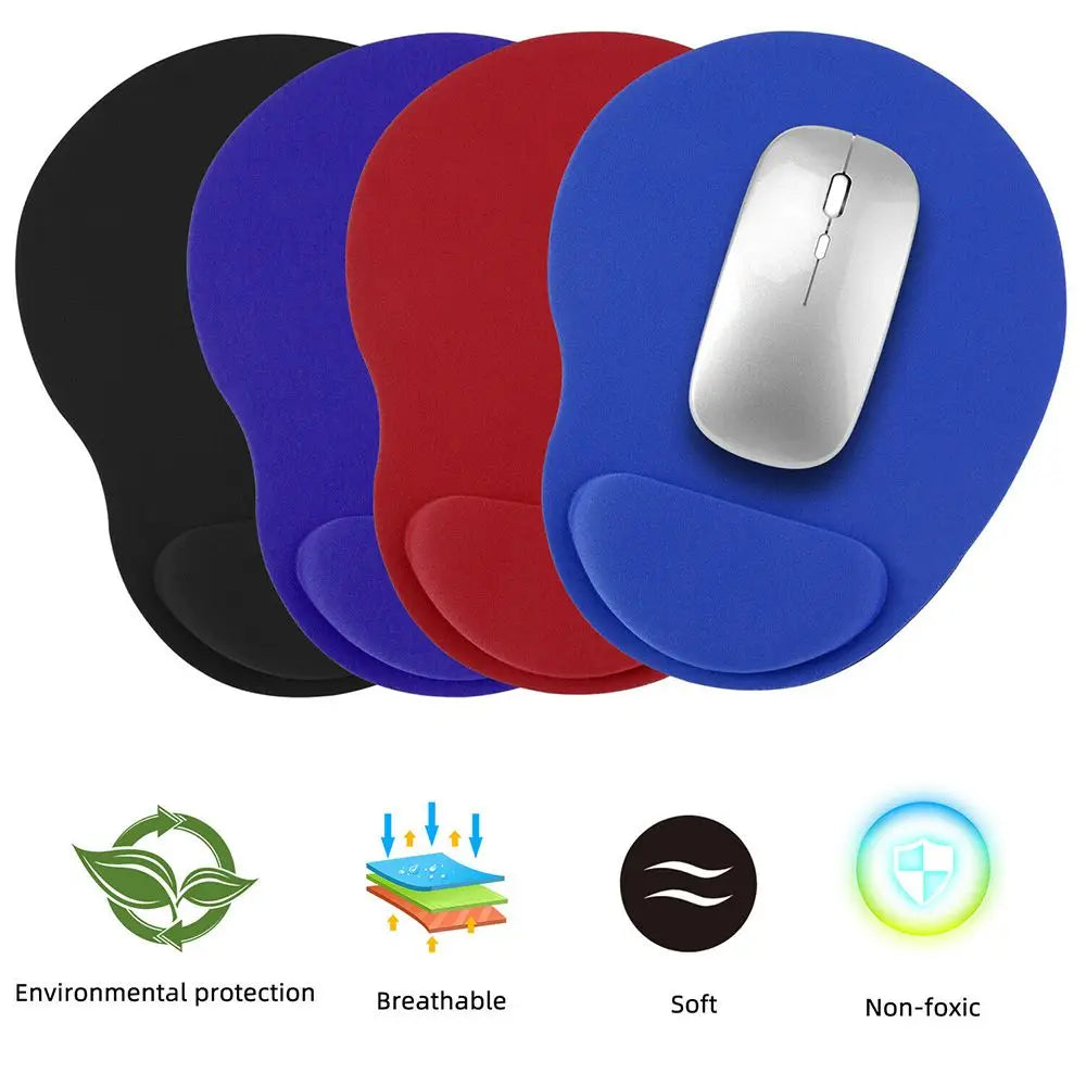 Ergonomic Wrist Rest Mouse Pad - Comfortable Wrist Support, Non-Slip Soft Mousepad for PC, Laptop, Computer