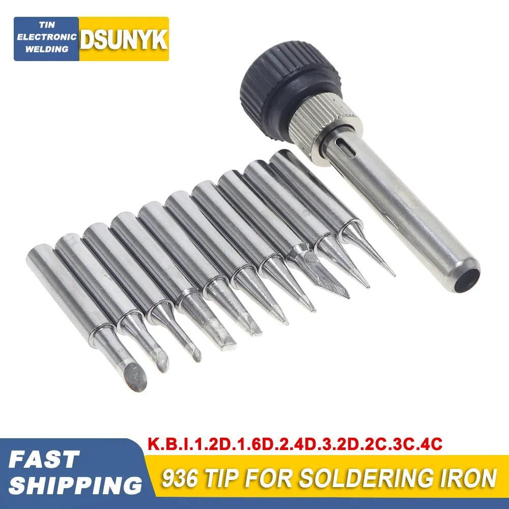 10pcs 900M Soldering Iron Tips Set | Internal Heated Welding Nozzle | Lead-Free Solder Heads for Solder Irons