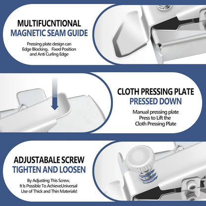 Magnetic Seam Guide: Multifunctional Sewing Ruler for Straight Line Hems - Universal Sewing Machine Attachment