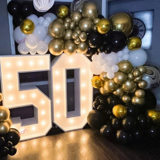 91.5cm Giant LED Light Birthday Number Figure - 1st Birthday, Anniversary, Wedding, Baby Shower Decor, 30, 40, 50 Number Frame