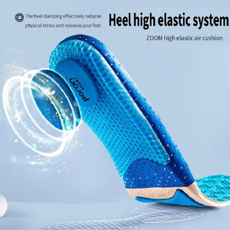 Sport Insoles for Men and Women – Breathable Arch Support with Shock Absorption | Outdoor Running Shoes Pad for Sneakers and Feet Care