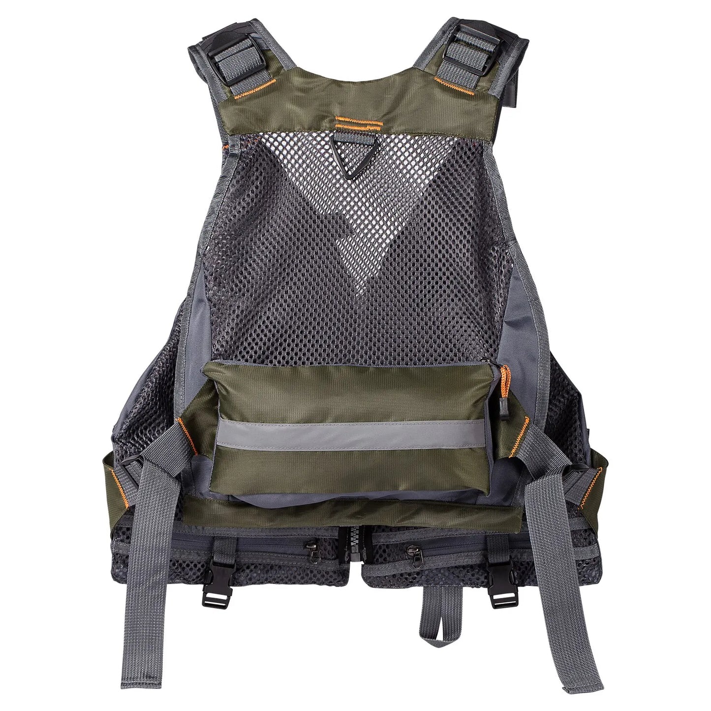 Bassdash Breathable Fishing Vest - Adjustable Outdoor Sports Fly Swimming Vest for Fishing Tackle